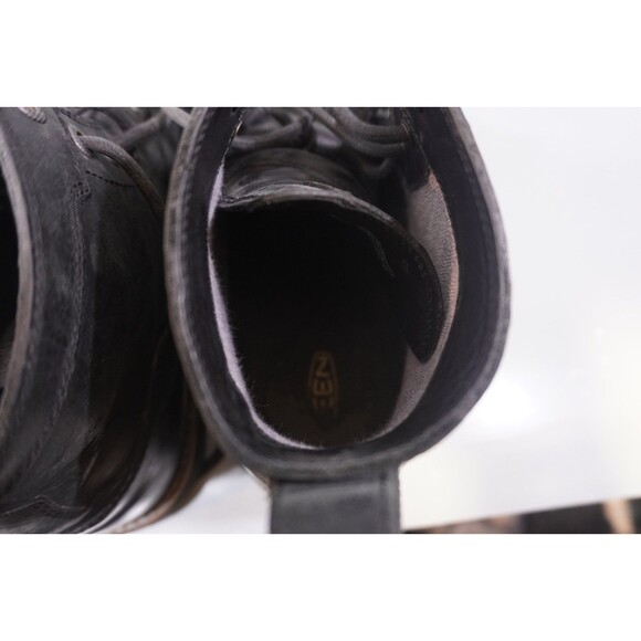 KEEN The 59 Moc Men\'s Size 12 Black Leather Work Boots Chukka Ankle 1023854